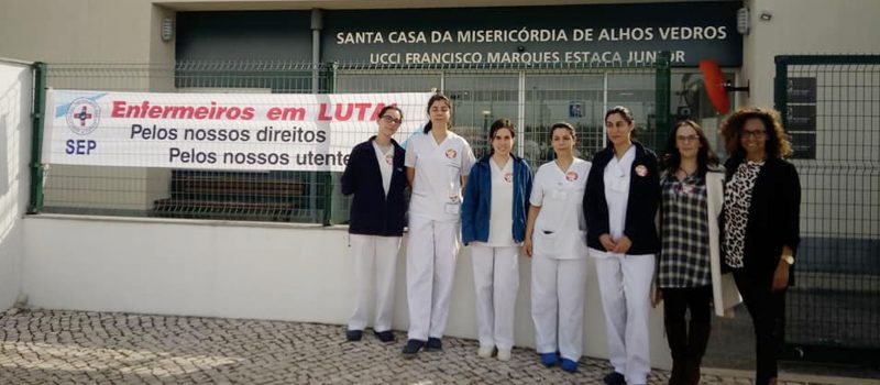 Enfermeiros da Santa Casa da Misericórdia de Alhos Vedros em greve