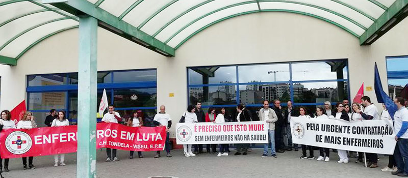 Protesto dos enfermeiros do Centro Hospitalar Tondela-Viseu