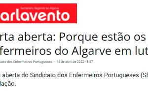 Carta Aberta: Porque estão os enfermeiros do Algarve em luta?